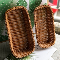 Panier de rangement pliable moderne en rotin tressé pour hôtel, restaurant, cuisine, couteaux, fourchettes, baguettes, boîte à épices, qualité alimentaire