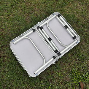 OEM viaje portátil al aire libre Mini Metal aluminio multifunción pequeña plegable altura ajustable <span class=keywords><strong>maleta</strong></span> Camping mesa plegable - Product Image 4