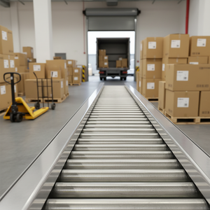 Özel Çift Dişli Makaralı Konveyör Süper Sessiz Düzgün Çalışan Sapmasız Üretim Hattı Konveyörü - Product Image 5