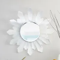 Elegant Petal-Shaped Makeup Wall Bathroom Decorative Mirror