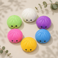 Squishy géant arc-en-ciel de 25 cm en forme de boulette vapeur, jouet sensoriel anti-stress avec cuiseur vapeur