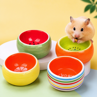 Kleurrijk fruitpatroon keramische hamster voerbak anti-tip voerbak waterbak container voor hamster cavia gerbil