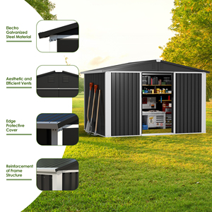 גמישות ועמידות חיצונית אחסון חיצוני ברזל סככת כלי פלדה - Product Image 3