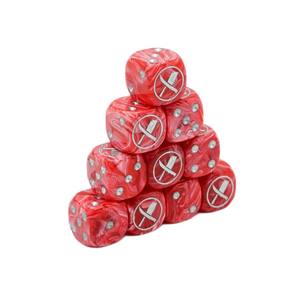 Enfants du roi 16mm <span class=keywords><strong>jeu</strong></span> de dés perle violet et blanc dés gravés au Laser dés peints à la main avec image de <span class=keywords><strong>jeu</strong></span> de guerre de table - Product Image 4