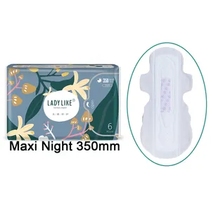 Ladylike Handuk Organik Sekali Pakai Penggunaan Malam Pembalut Haid Celana untuk Periode Menstruasi Feminin