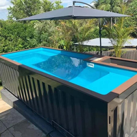 Piscine à conteneurs familiale et commerciale de 20.40 pouces, offrant des services personnalisés, en fibre de verre.