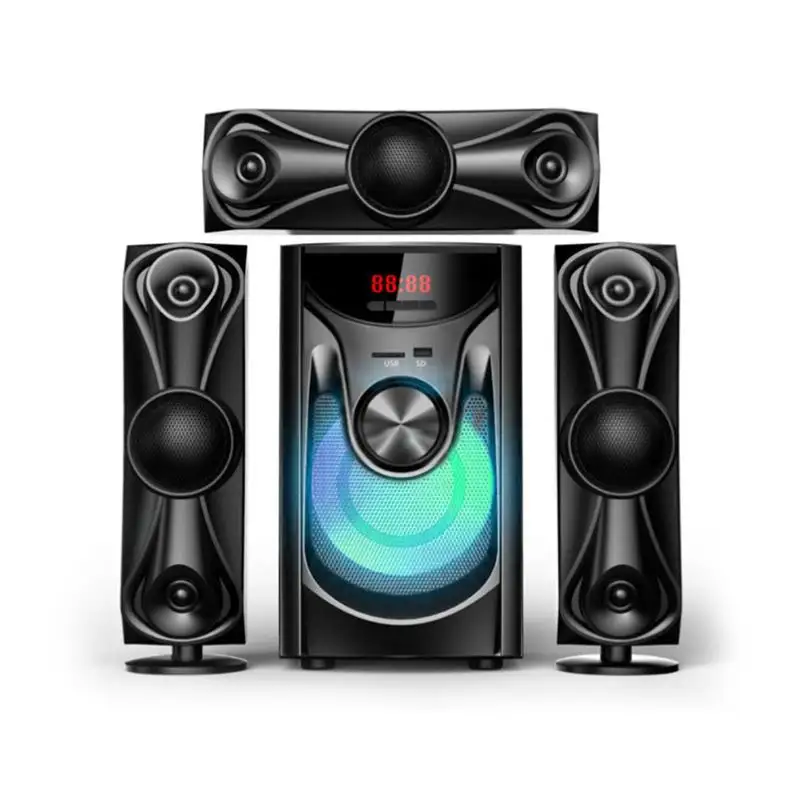 Amplifier Sistem Hi-Fi 3.1 Speaker Multimedia Home Theater Stereo Kabinet Komputer Pengeras Suara 2.0 Audio