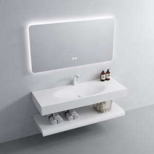 Vente <span class=keywords><strong>en</strong></span> gros Lavabo de table <span class=keywords><strong>en</strong></span> résine fait à la main Lavabo à main Lavabo <span class=keywords><strong>en</strong></span> marbre avec miroir à led - Product Image 5