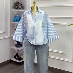 Women's New Style Collared Loose-Fit Casual Shirt <b>Top</b> Fashion - Product Image 2