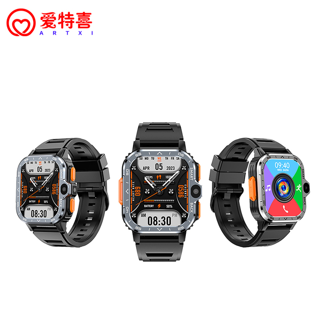 Newest 4G SIM Card Android Smartwatch GPS WiFi Square IP67 Waterproof Dual Video Camera up to 7MP Women Men Fashion Smart Watch