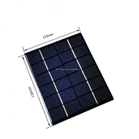 Vente en gros de panneaux solaires en silicium polycristallin 2W 6V, petit panneau solaire en époxy, mini module solaire DIY pour chargeur solaire