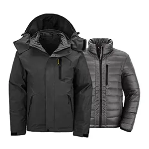 New Fashion Style Waterproof 3 In 1 Winter Jackets With Inner Warm Padding Coat For Men