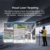 Récepteur GNSS RTK TopTech TK600 TK800 avec laser, intégration CAD/AR double technologie, Rover RTK visuel, base UHF 5W, portée de travail 20 km, IP68