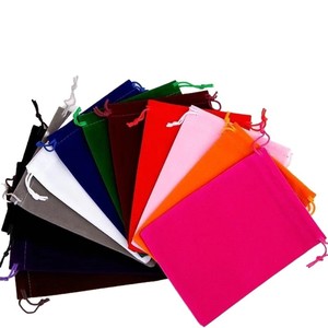 ถุงกำมะหยี่รูดเชือกยูรัน 12 สี ขนาด 5x7 ถึง 25x35 ซม. ผ้ากำมะหยี่ด้านเดียว สำหรับบรรจุภัณฑ์ของขวัญเครื่องประดับ - Product Image 2
