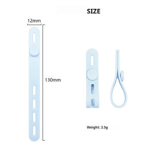Anpassbare Flexible Silikon-Kabelorganisatoren Verstellbare Wiederverwendbare Gummi-Kabelbinder für Kabelmanagement - Product Image 2