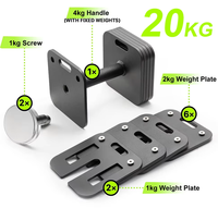 Haltères carrées réglables pour tous les niveaux de forme physique Facile à utiliser 20Kg 36Kg 39-65Kg