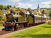 Locomotive à vapeur pour train de passagers destiné aux parcs ferroviaires et aux excursions touristiques