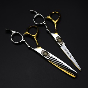 <span class=keywords><strong>Ciseaux</strong></span> de coiffure professionnels 6.0 pouces or et <span class=keywords><strong>argent</strong></span>, nouveau design tendance, ensemble de <span class=keywords><strong>ciseaux</strong></span> à effiler en acier inoxydable HS-316 - Product Image 6