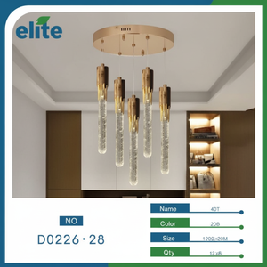 Lampadario moderno di lusso appeso apparecchio di illuminazione bianco caldo per la decorazione della casa Interior Design 3000K CCT per camere ristoranti bar - Product Image 1