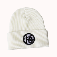 Nouveau design Anime Goku DBZ – Casquette brodée 3D en relief, style dessin animé, personnalisable, en peluche, tricotée pour l'hiver – Vente en gros