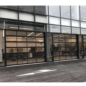 <span class=keywords><strong>Porte</strong></span> de garage en verre en aluminium trempé <span class=keywords><strong>Porte</strong></span> de garage en verre encadrée en aluminium Prix d'usine - Product Image 2