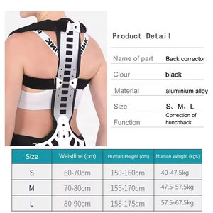 Korektor tulang punggung skoliosis, korektor tulang belakang tulang belakang yang dapat disesuaikan, perawatan bingkai punggung panjang untuk duduk buruk - Product Image 3