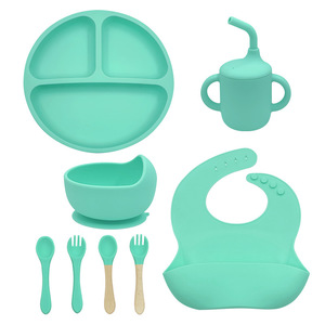 <span class=keywords><strong>Am</strong></span> azon ชุดป้อนอาหาร8ชิ้นสำหรับเด็กวัยหัดเดินชุดจานชามซิลิโคนดูดไร้สาร BPA ออกแบบโลโก้ได้ตามต้องการ - Product Image 6