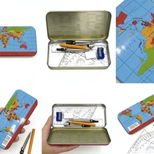 Juego de 9 Piezas de Material Escolar de Geometría Profesional a Precio de Mayoreo, con Lápiz, Regla y Compás para Dibujo - Product Image 5
