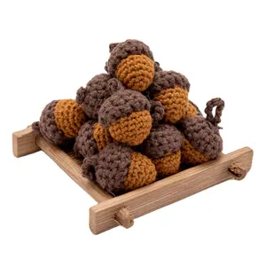 Baby Sensory Toys Crochet Pine Nuts 100% Cotton Handmade Crochet Toys