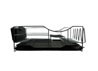 Étagère de rangement de cuisine moderne en fer, double couche, pour vaisselle et bols, étanche, réglable, durable, portable, de type sur pied