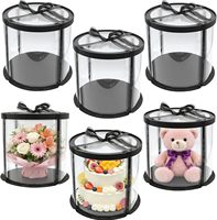 Rectangle carré rond usine Double couche de luxe PET trois-en-un couleur boîte à gâteau transparente fournitures de cuisson emballage