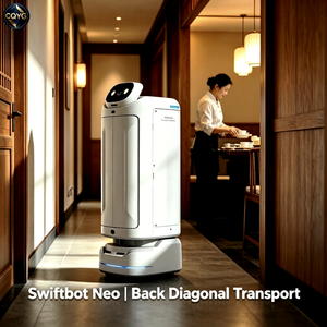 Swiftbot <span class=keywords><strong>Neo</strong></span> <span class=keywords><strong>Robot</strong></span> de livraison compact contrôlé par application, recharge automatique, charge utile de 30 kg, navigation visuelle/laser, indice de protection IP54, autonomie de 13h pour - Product Image 3