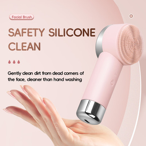 Cepillo de Limpieza Facial 2 en 1 de Doble Cara con Compresa Cálida de 42 Grados, Personalizado OEM, Eléctrico, de Silicona, Precio de Fábrica - Product Image 3