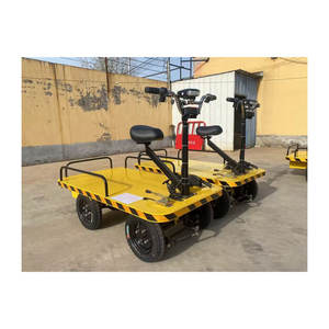 इलेक्ट्रिक हैवी ड्यूटी प्लेटफॉर्म ट्रॉली फ्लैटबेड कार्गो कार्ट कार्यशाला बाजार सामान के लिए ट्रॉली - Product Image 2