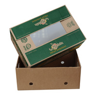 Boîte en carton d'emballage recyclable de fruits et légumes avec logo personnalisé pour banane avec poignée