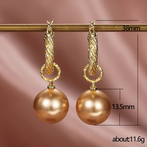 Orecchini a Cerchio Vintage Francesi Effetto Perla per Donne, Eleganti e Versatili Gioielli per Orecchie alla Moda - Product Image 5