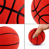 Ballon de basketball d'entraînement silencieux en mousse, taille 5 (27,5 po), rebond doux et sûr, élastique, fabrication OEM en gros, ballon de basketball silencieux