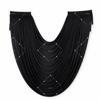 Cortinas Decorativas Elegantes en Forma de Arco, Color Negro, para Decoración de Fondo en Fiestas y Bodas, Gran Venta