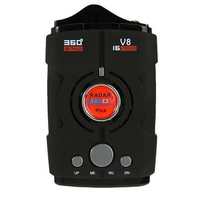 Nouveau détecteur de radar de voiture V8 à 360 degrés, 16 bandes, version russe/anglaise, écran LED, anti-détecteur de radar XK NK Ku Ka Laser