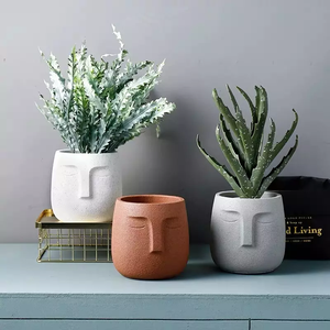 2026 Style nordique émaillé en céramique Pots de fleurs intérieur/extérieur maison jardin planteur pour plantes bonsaï gros décor de bureau - Product Image 3