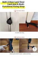 Loquet de porte multifonction amélioré tout-en-un, pince de porte, butée de porte, sangle de fixation, cordon élastique, accessoire, bande de résistance pour