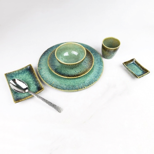 Vente en gros de vaisselle <span class=keywords><strong>d</strong></span>'hôtel en céramique pour restaurant à thème, ensemble <span class=keywords><strong>d</strong></span>'assiettes en céramique pour buffet, plateau de service à sushi rond en porcelaine - Product Image 6