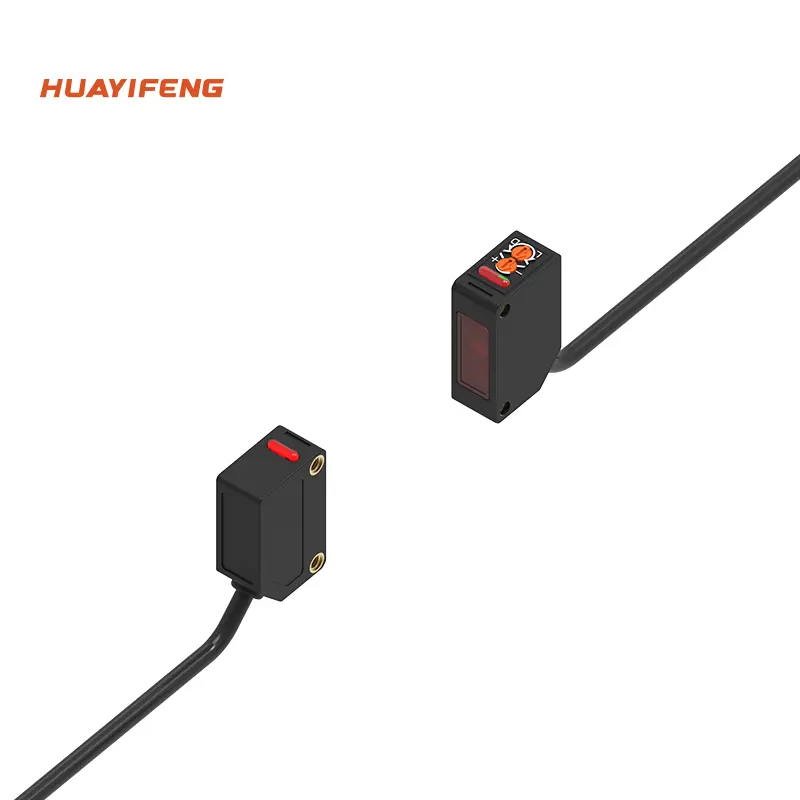 Huayifeng 12-24V dc through-beam photoelectric sensors for long distance detection with switchable action states NO/NC