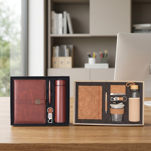 Coffret Cadeau d'Affaires en Cuir PU Gaufré Très Demandé – Stylo Personnalisé, Porte-clés, Porte-cartes – Cadeau Promotionnel Liviya pour Noël et Remise de Diplôme - Product Image 2
