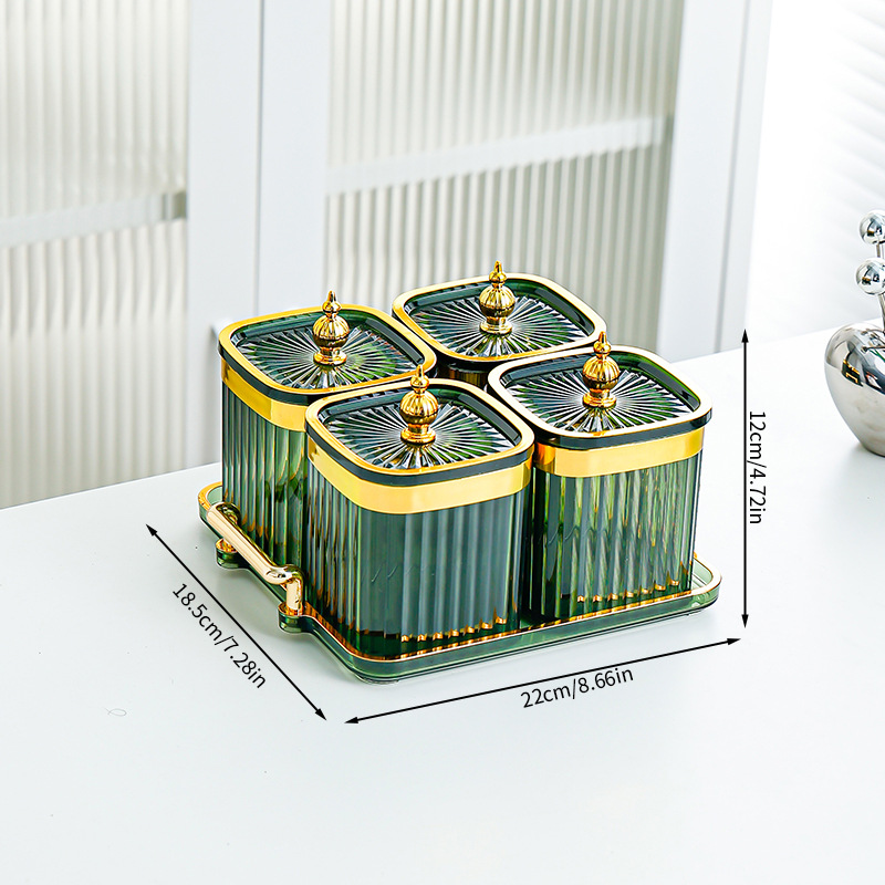 Vert tour perle coin pot 4 grille plateau 1 set
