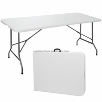 Table de pique-nique pliable en plastique avec banc pour hôtel, ferme, salon - Mobilier de repas extérieur portable