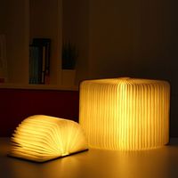 Lampe de livre Led Creative pliant page tournant rétro USB rechargeable petite lampe de nuit chambre lampe dortoir LED lumière de livre