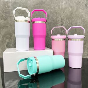 Neon Colors Children's Sublimation 20oz Sports 30oz Water <b>Bottle</b> Kids Tumbler with Spill-Proof Lid Top Handle - Product Image 1
