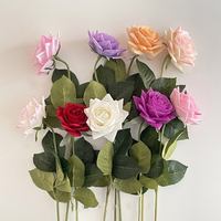 Blumen Heimdekoration Echte Haptik Seidenrosen Künstliche Latex-Rosen mit Stiel