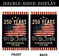 Drapeau de jardin en polyester durable, très vendu, pour le 250e anniversaire des États-Unis en 2026, idéal pour les célébrations personnalisées en extérieur et en intérieur